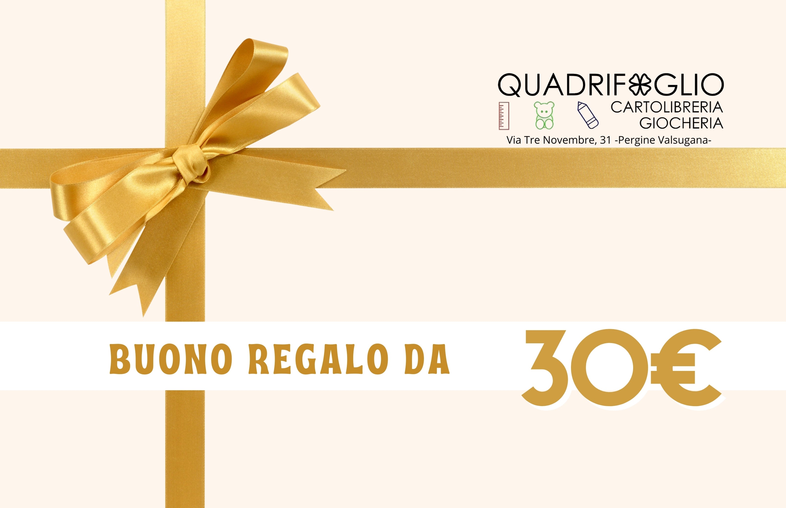 Buono regalo cartoleria QUADRIFOGLIO