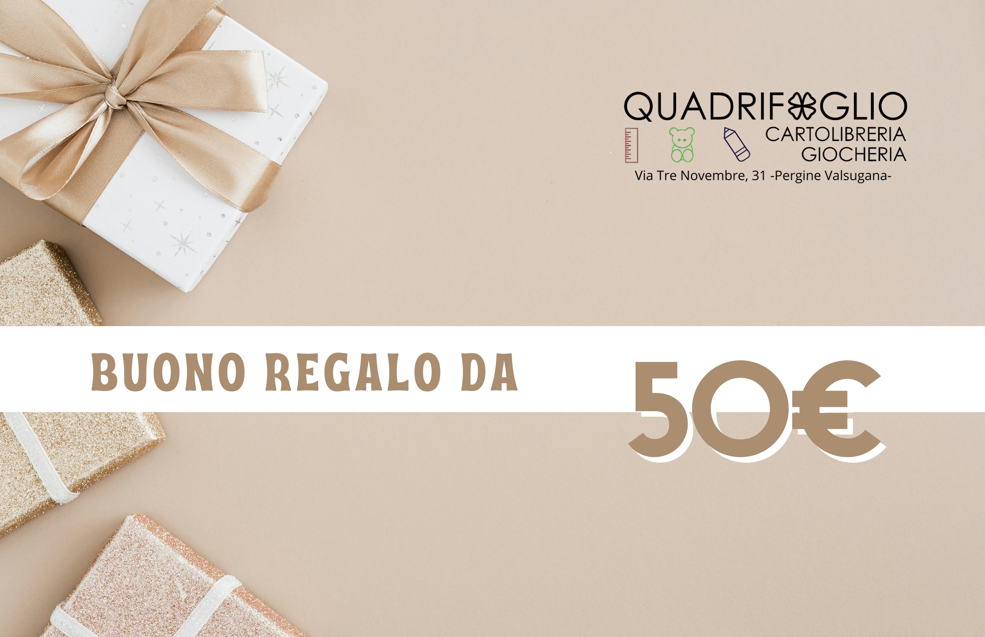 Buono regalo cartoleria QUADRIFOGLIO