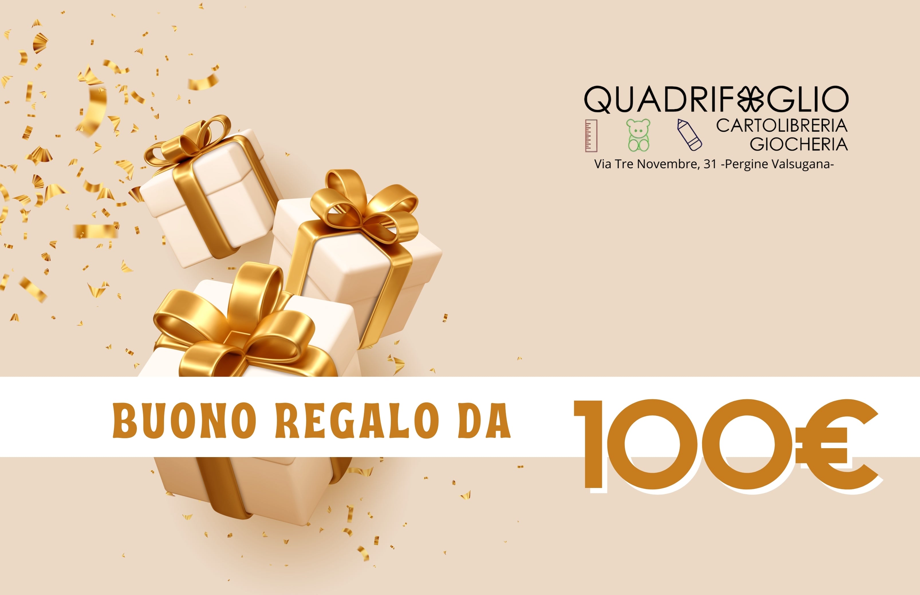 Buono regalo cartoleria QUADRIFOGLIO