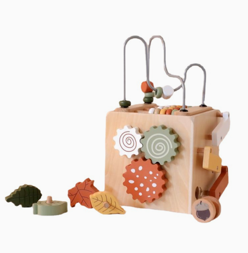 Gioco Montessori con Cubi di Legno Educativo